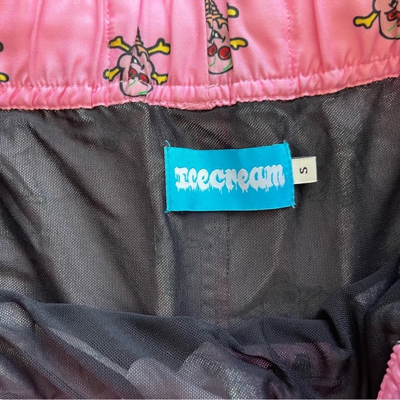 ICE CREAM Cones N Bones Logo Swim Shorts Trunks Pink Size Small Artsy Novelty - Picture 5 of 11